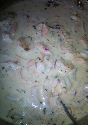 Una foto de Camarones al ajillo
