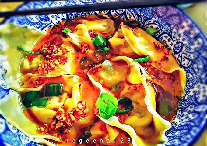 Resep Spicy Wonton Soup In Garlic Chili Oil🇨🇳 Oleh Regeena 123🌷 Cookpad