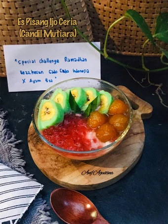 Cara Gampang Membikin Resep Es Pisang Ijo Ceria (Candil Mutiara) yang Bikin Ngiler Anti Ribet, Mantap Sekali