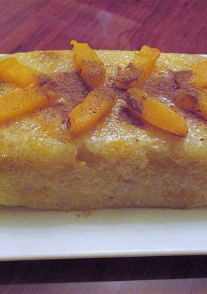 Una foto de Postre de tapioca con calabaza y manzana