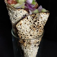 A picture of Papad salad cone.