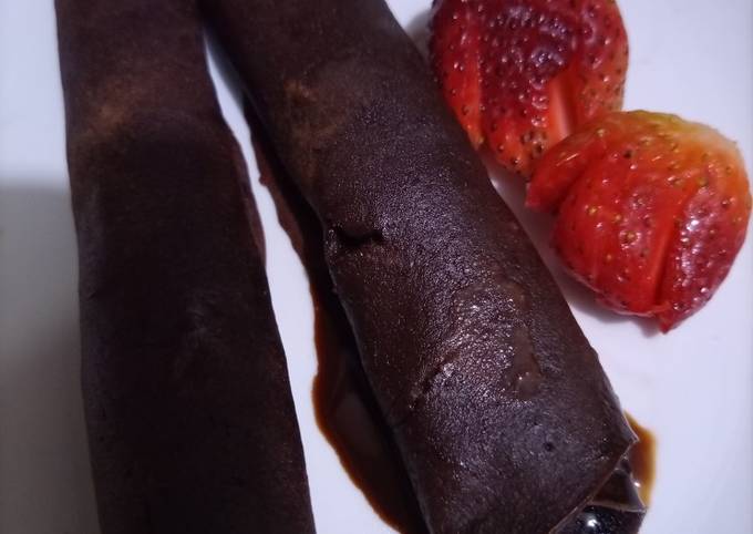 Chocolate pancake roll