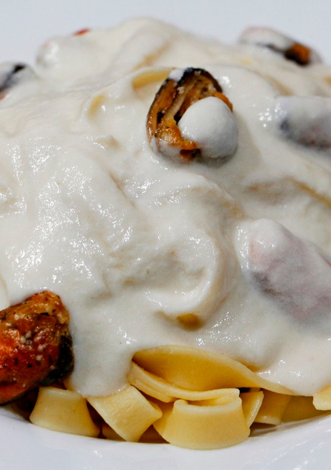Una foto de Fettuccine con salsa de nata