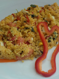 Una foto de Couscous casero con mejillones en escabeche