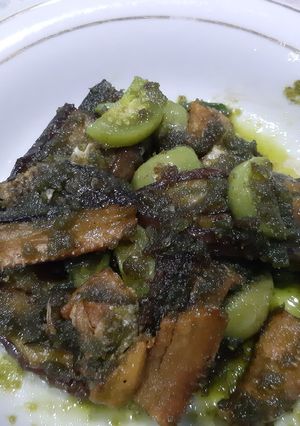 Foto resep Ikan asin terong cabe ijo