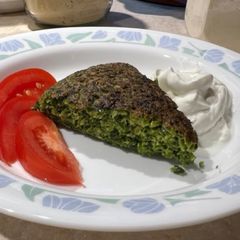 A picture of Kuku Sabzi (vegetable kuku).