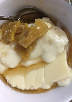 Hình của món Tàu hủ nước đường.