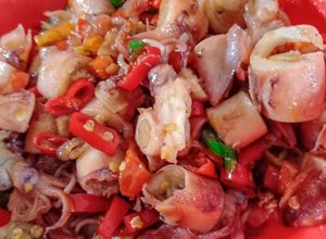 Foto resep Cumi asin pedas manis