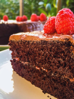 Una foto de Tarta Vegana de Chocolate con un Toque de Café!!!!