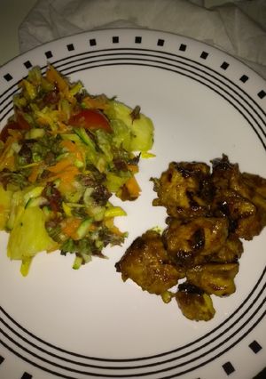 Una foto de Gulash de pollo al curry