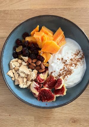 Una foto de Bowl de desayuno otoñal