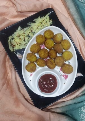 A picture of Rice flour potato balls.