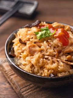 香菇麻油雞米糕 的食譜成品照片