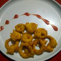 A picture of Onion ring fritters.