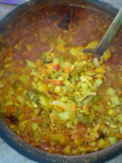 Una foto de Picadillo de pollo a la leña