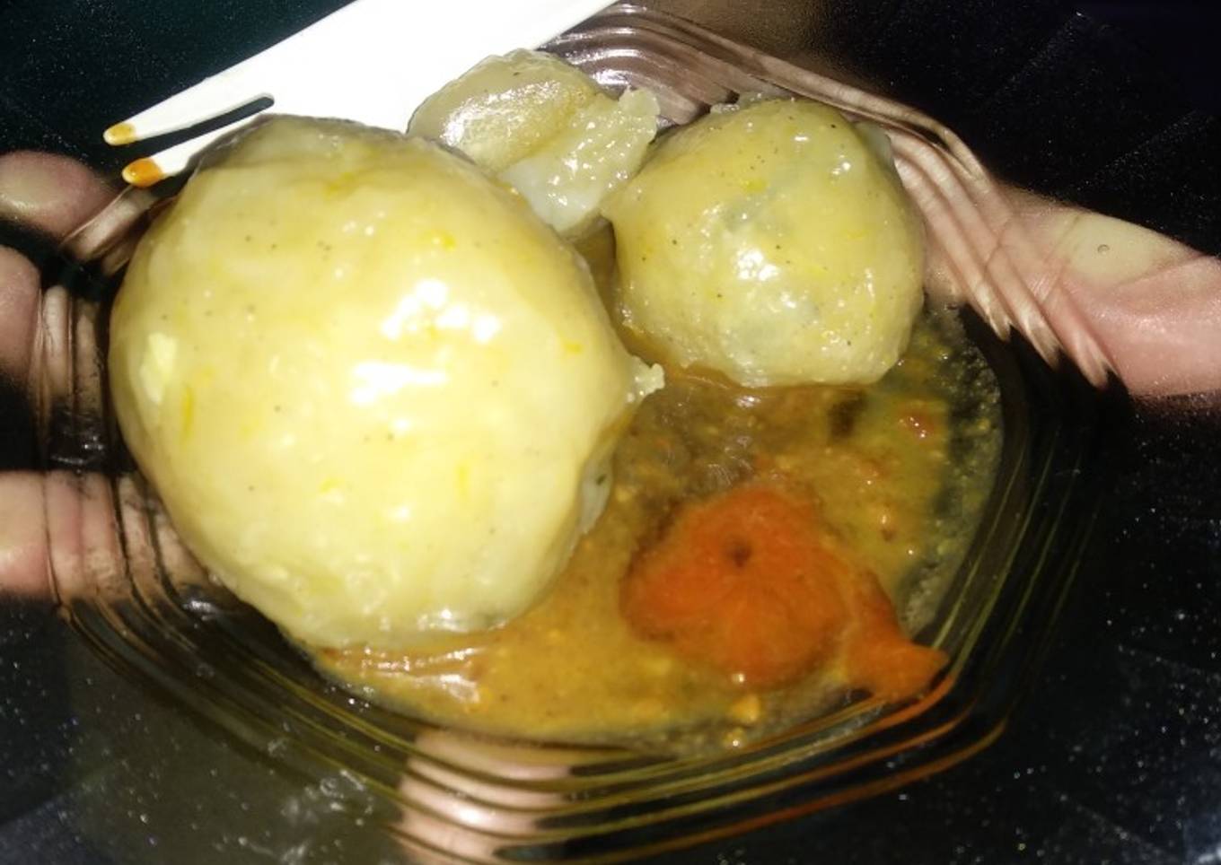 Cilok sayur isi telur bebek dan telur puyuh