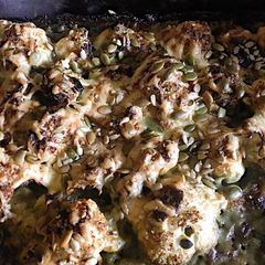 A picture of Healthy cauliflower & broccoli cheese.