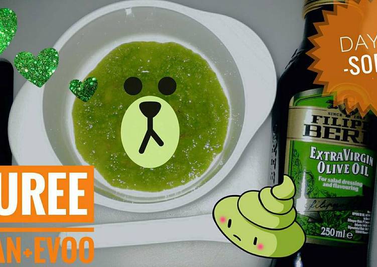 Cara Gampang Menyiapkan Mpasi menu tunggal 6bulan puree buncis + evoo Anti Gagal
