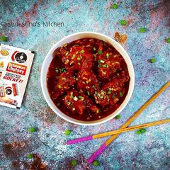 A picture of Schezwan Chicken Lollipops (gravy).