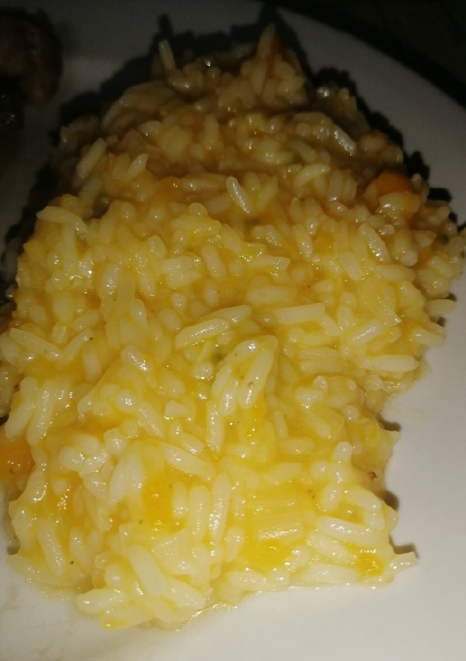 Una foto de Risotto de calabaza