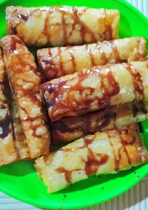 Foto resep Pisang aroma kulit pangsit isi coklat keju
