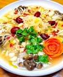 鵝油湯上鮮貝娃娃菜（創意料理）