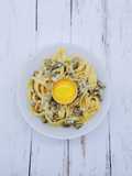 Tagliatelles carbonara végétarienne