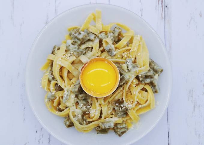 Tagliatelles carbonara végétarienne