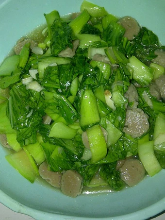 Cara Gampang Membuat Resep Tumis bokcoy baso kilat yang Enak Banget