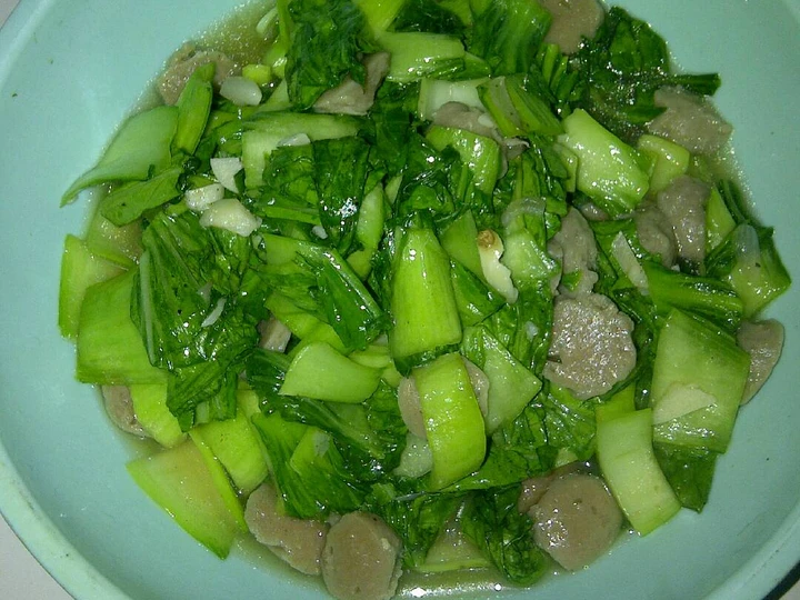 Cara Gampang Membuat Resep Tumis bokcoy baso kilat yang Enak Banget
