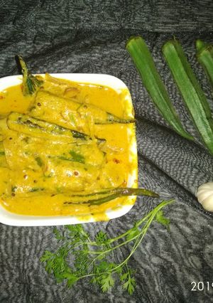 A picture of Bhindi ka Salan.