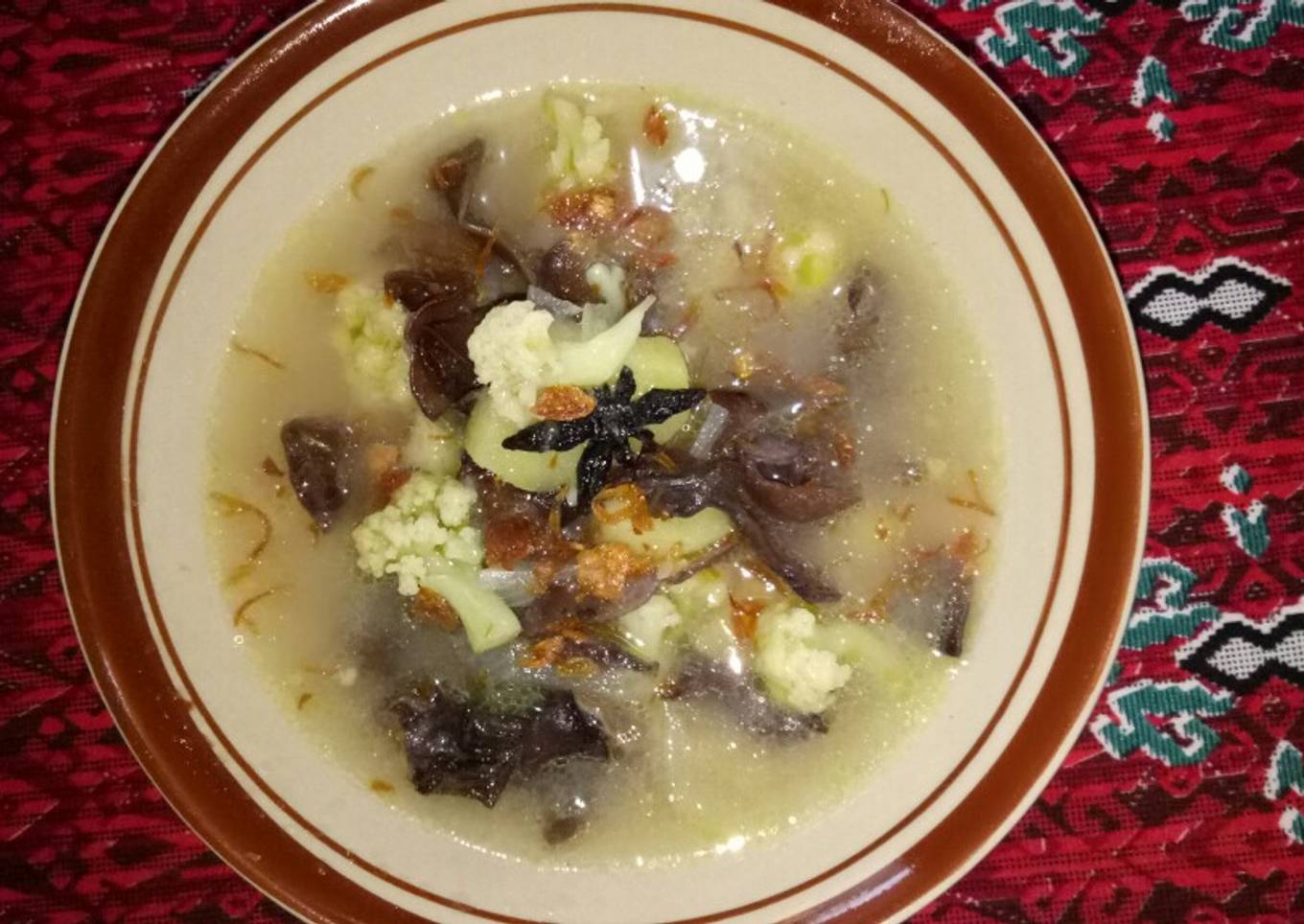 Sup sayur jamur kuping gurih non MSG 🍵