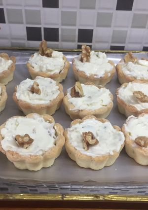 Una foto de Tarteletas de roquefort y nuez