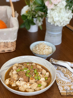 蔬食料理 - 新豬肉麻婆豆腐 的食譜成品照片