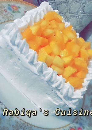 A picture of #No_Bake_Mango_Cake.