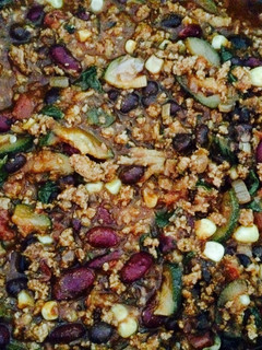 A picture of Turkey & veggie chili.