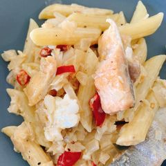 Creamy Trout and Hake Pasta A picture of Creamy Trout and Hake Pasta.