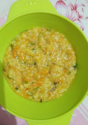 Foto resep Mpasi 8m+ risoto ikan kembung, wortel, buncis