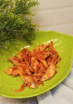 Foto resep Ikan asin bulu ayam balado