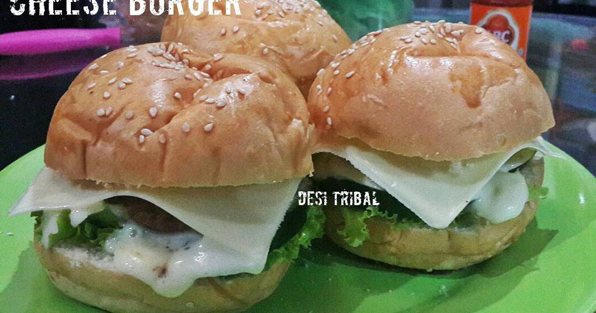 Resep Home Made Cheese Burger Roti Burger Keju Rumahan Oleh Desi Ardy Cookpad