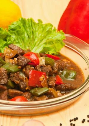 Foto resep Sapi lada hitam paprika