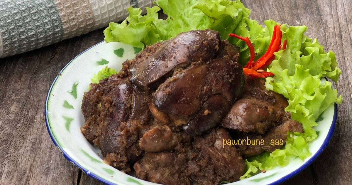 Resep Ati Ampela Ayam Bumbu Bacem Favorit Bunda