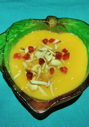 A picture of Mango Shrikhand.