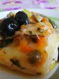 Baccalà con Datterini, Olive Nere, Capperi e Zafferano