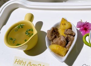 Hình của món CANH KHOAI SỌ - VỊT OM DỨA - BÉ ĂN DẶM 8M+.