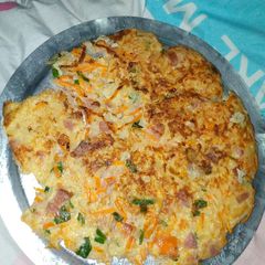 A picture of Home made pizza 🍕.