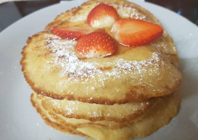 My Strawberries and Honeyed Pancakes 💟 Recipe