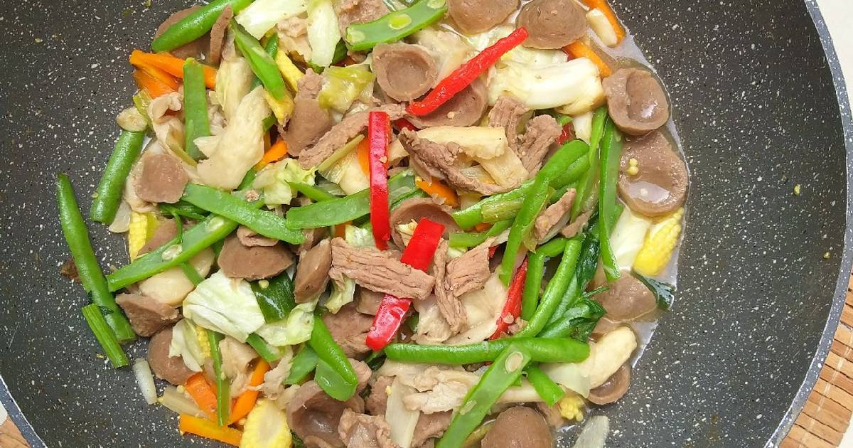 Resep Capcay  daging  dan sayuran oleh Ka Pawon by 