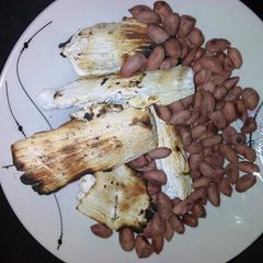 A picture of Soaked Cassava with Roasted groundnuts.