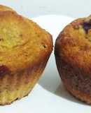 Gluténmentes, cukormentes meggyes muffin barna rizslisztből